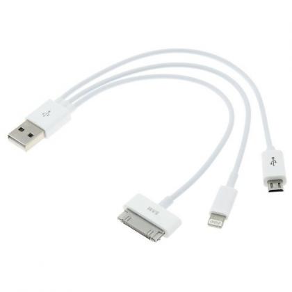 3-in-1 USB Charger for Lightning, Micro USB, Apple Devices price in ireland
