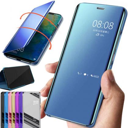 Huawei Y6 2019 Clear View Wallet Case - Blue price in ireland