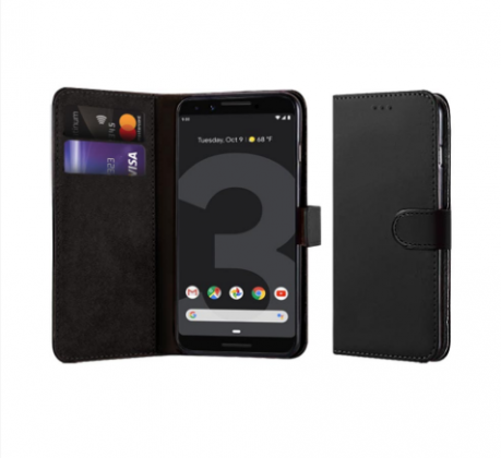 Google Pixel 3 Leather Wallet Card Slot Book Case Cover