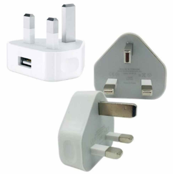 iGlow Triangle Ireland USB Plug Charger Adapter White: