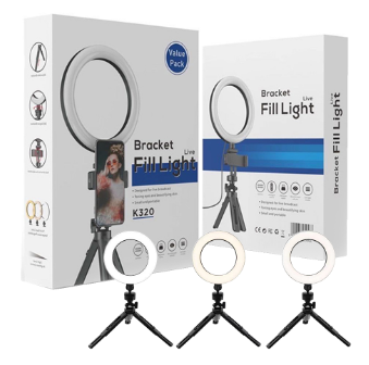 Remote Control K320 Selfie Stick Bracket Fill Ring Light With Mobile Holder