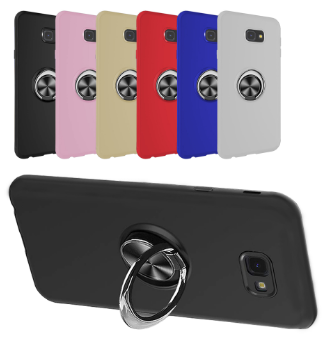 Ring TPU Protective Phone Case With Ring Holder For Samsung Galaxy J4 Plus