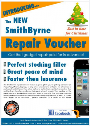 SmithByrne Solutions We fix all iPhones, iPods, iPads, Laptops, PCs and Smartphones 29 Main Street Gorey 0539481587