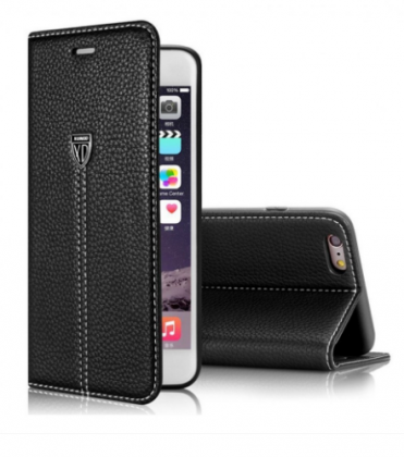 XUNDD Leather & TPU Cover Case with Stand and Wallet Design for iPhone 6S Black