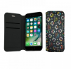 Diamond Book Case With Wallet Slot Compatible For iPhone 6 Peach