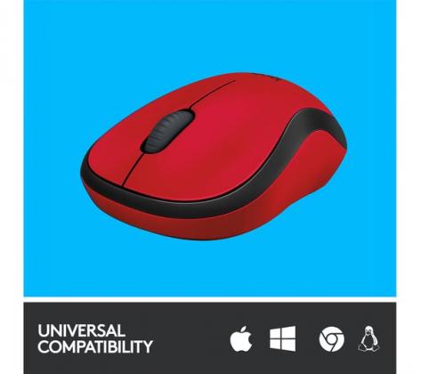 LOGITECH M220 Silent Wireless Optical Mouse - Red