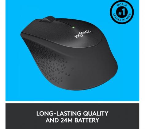 LOGITECH M330 Silent Plus Wireless Optical Mouse - Black