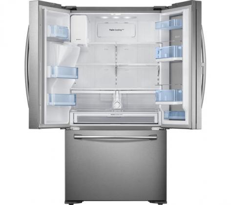 SAMSUNG Food ShowCase RF23HTEDBSR/EU 70/30 American-Style Fridge Freezer - Real Stainless