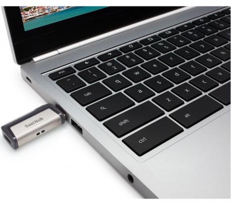 SANDISK Ultra USB Type-C & USB 3.1 Dual Memory Stick - 64 GB, Silver