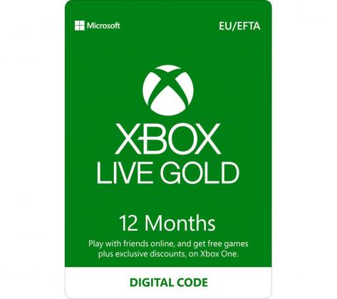 XBOX DIGITAL Xbox Live Gold Membership 12 Month Subscription