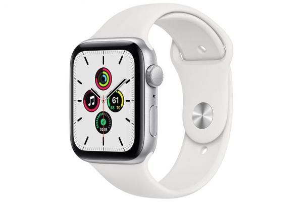 Apple Watch SE GPS | 44mm | Silver Aluminum with White Sports Band