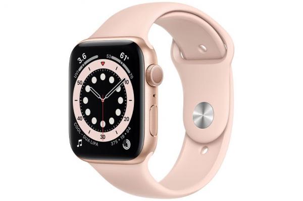 Apple Watch Series 6 GPS | 44mm | Gold Case with Pink Sand Sport Band