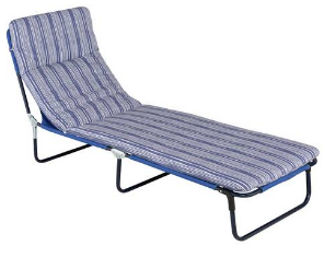 Argos Home Sun Lounger Cushion - Coastal Stripe