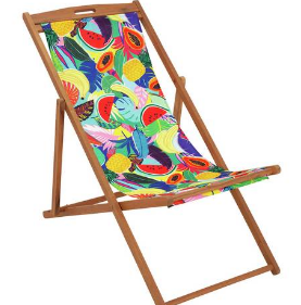 Argos Home Wooden Deck Chair - Ipanema Fruit