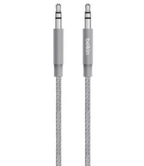 Belkin 3.5mm Premium Braided AUX Cable - Grey