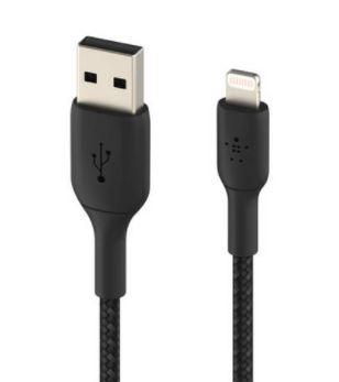 Belkin Braided USB-A to Lightning 2m Cable - Black