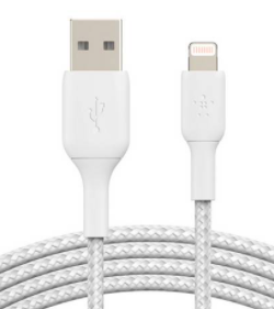 Belkin Braided USB-A to Lightning 3m Cable - White  Price In Ireland