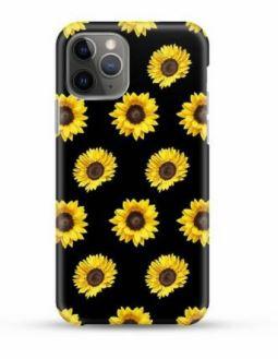 Coconut Lane iPhone 11 Pro Sunflower Phone Case - Black