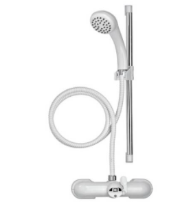 Croydex Push Fit Shower Mixer Set - White