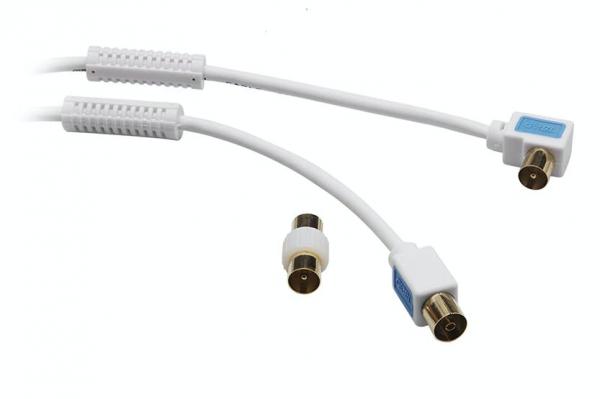 G&BL Antenna Cable M-F 90° with Adaptor | 2.5m