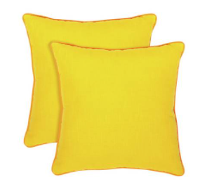 Habitat Cushion 2 Pack - Yellow