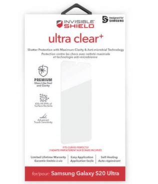 InvisibleShield Ultra Clear+ Samsung Galaxy S20 Ultra Screen