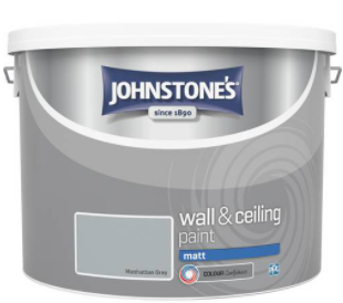 Johnstone's Wall & Ceiling Paint Matt 10L - Manhattan Grey