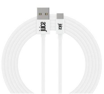 Juice USB A to USB C 3m Charge Cable - White