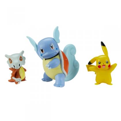 Pokémon Cubone, Pikachu and Wartortle Battle Figure 3 Pack