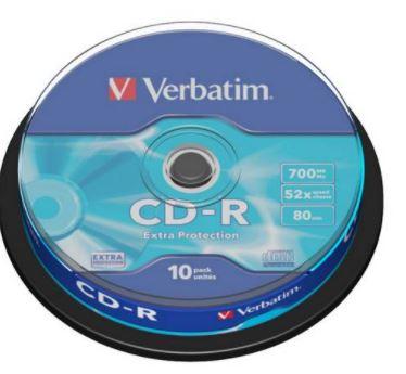 Verbatim CD-R 52x Speed - 10 Pack Spindle