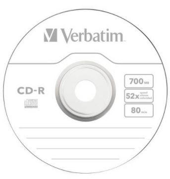 Verbatim CD-R 52x Speed - 25 Pack Spindle