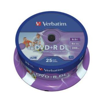 Verbatim DVD+R 8x Speed - 25 Pack Spindle
