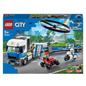 LEGO 60244 City Police Helicopter Transport Building Set
