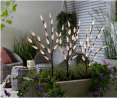Argos Home 3 Piece Warm White LED Solar Tree Light