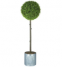 Argos Home Faux Tea Leaf Topiary & Galvanised Pot