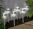Argos Home Set of 6 Stainless Steel Crown Twin Solar Lights