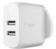 Belkin 24W Dual USB-A Wall Charger - White