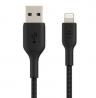Belkin Braided USB-A to Lightning 2m Cable - Black