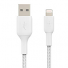 Belkin Braided USB-A to Lightning 3m Cable - White
