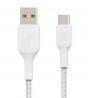 Belkin Braided USB-C to USB-A 3m Cable - White