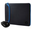 HP 200 Wireless Mouse and 15.6 Inch Black/Blue Sleeve Bundle