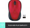Logitech M235 Wireless Optical Mouse - Red