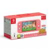 Nintendo Switch Lite Coral + Animal Crossing + Nintendo Switch Online 3 Month Membership Bundle