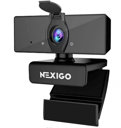1080P Business Webcam with Dual Microphone & Privacy Cover, 2021 [Upgraded] NexiGo USB FHD Web Computer Camera, Plug and Play, for Zoom/Skype/Teams On