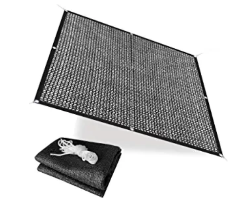 Alion Home 40% Sunblock Shade Cloth with Grommets - UV Resistant Garden Netting - Sun Shade Cover for Garden Patio Plants - Black (6' x 4')
