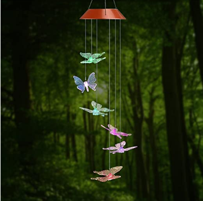 Amazing Wind Chime,Color Changing Solar Mobile Wind Chimes Lights Hanging Wind Bell Light Night Hanging lamp for Patio Garden Lighting Home Decoration