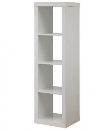 Better Homes and Garden 4-Cube Organizer | Horizontal or Vertical Display, (4-Cube, White) (White)