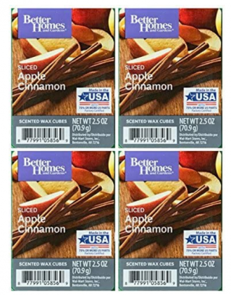 Better Homes and Gardens Sliced Apple Cinnamon Scented Wax Cubes - 4-Pack