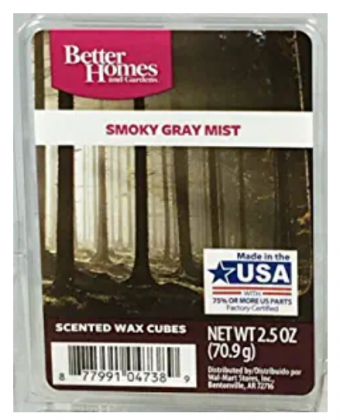 Better Homes and Gardens Smoky Gray Mist Wax Cubes