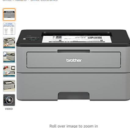Brother Compact Monochrome Laser Printer, HL-L2350DW, Wireless Printing, Duplex Two-Sided Printing, Amazon Dash Replenishment Ready